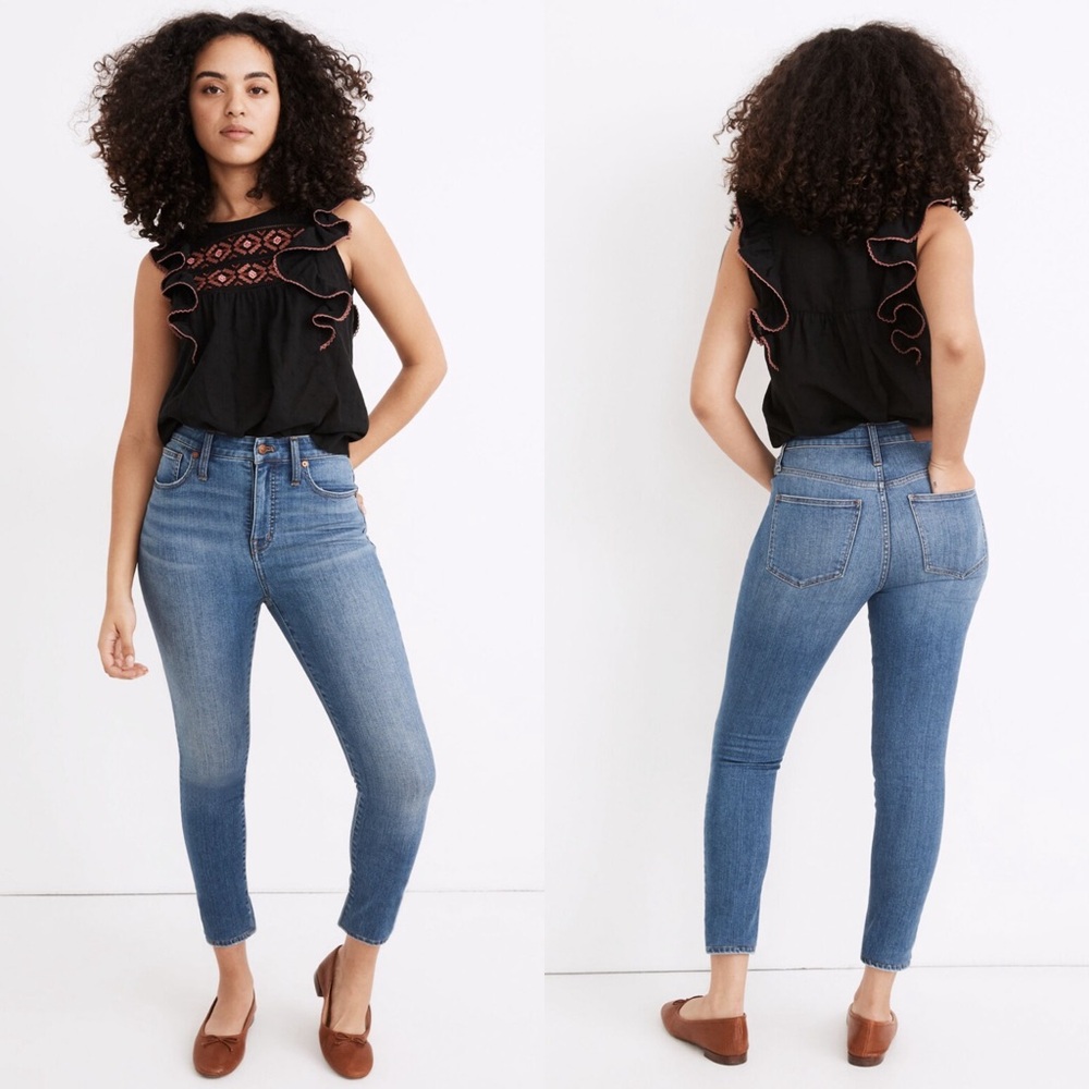 NWT Madewell Curvy High-Rise Skinny Crop Jeans in Lander Wash